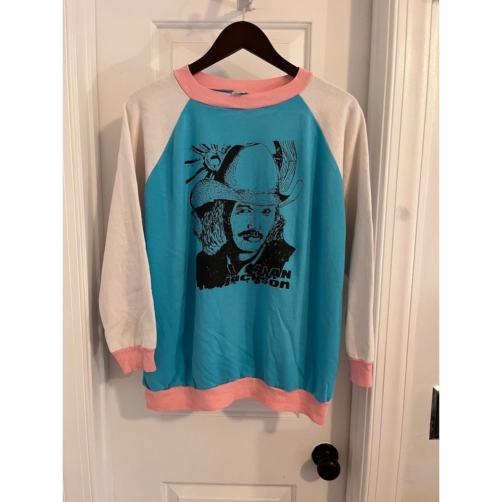 Vintage Alan Jackson Country Music Graphic Colorblock Sweatshirt